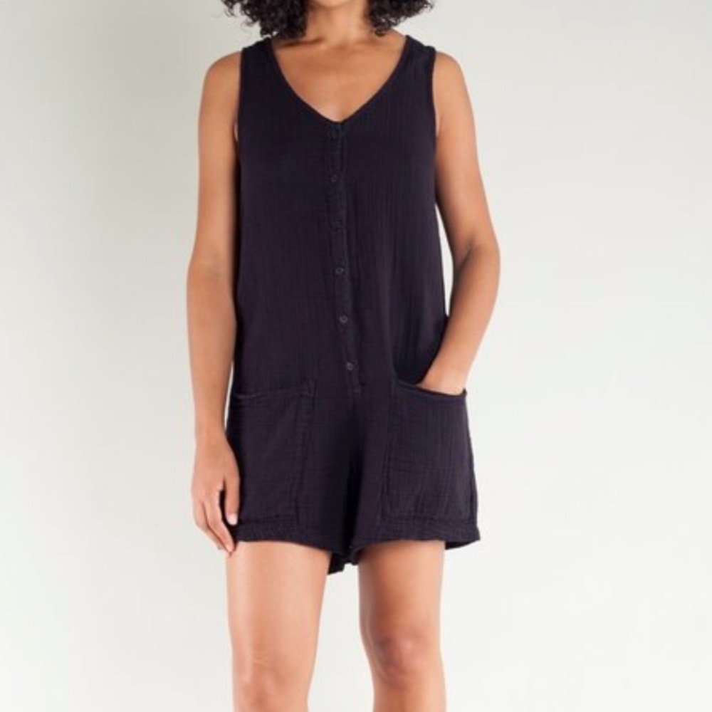 Lacausa wildflower romper in tar